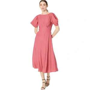NWT Ted Baker Tulip Pink Paneled Midi Tea Dress